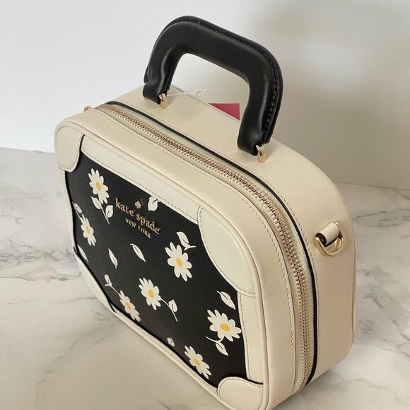 NEW Kate spade travel bicolor daisy printed lunchbox handbag satchel - Picture 12 of 14